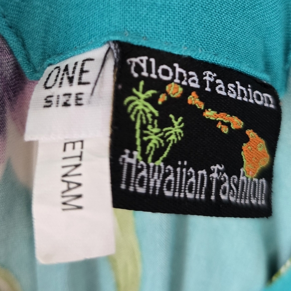 Floral Teal and Purple Midi Dress - Picture 5 of 6